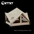 Outdoor large tent with four pointed roof